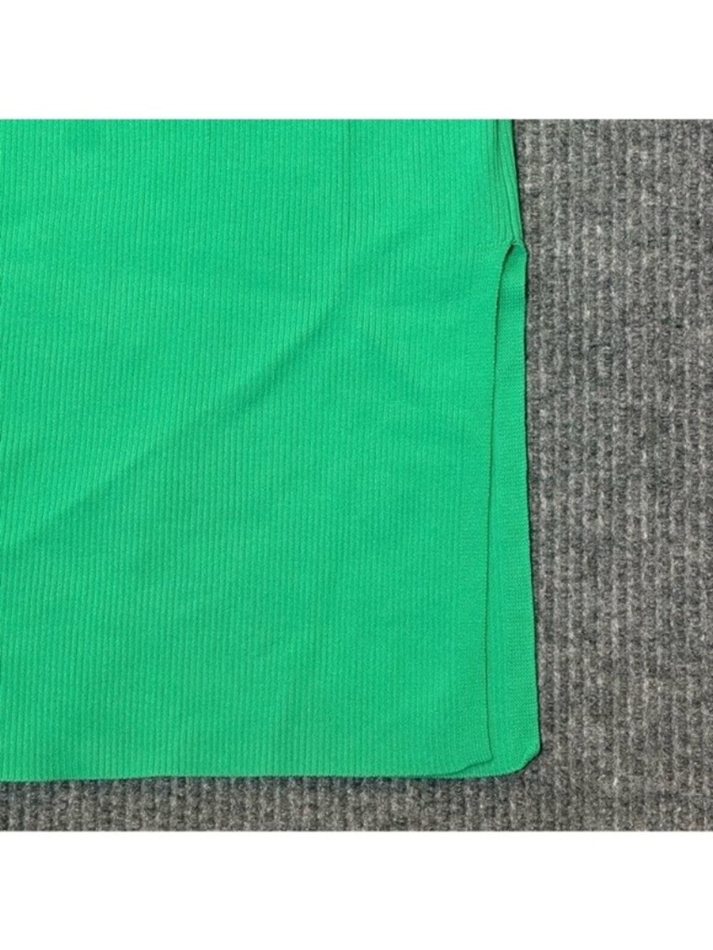 The Drop XL Yasmin Ribbed Midi Tank Dress Sleeveless Stretch Jade Minimalist NWT - Picture 4 of 9